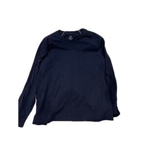 George Navy Blue Super Heavy Long Sleeve T-Shirt, Men's 2XL